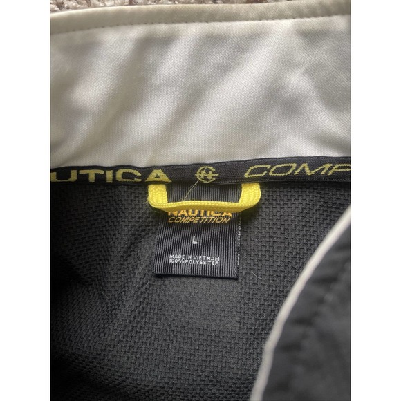 Vintage Nautica Competition Softshell Black Full Zip Windbreaker Jacket VTG - Picture 7 of 10